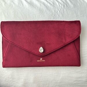 Swarovski  velvet clutch